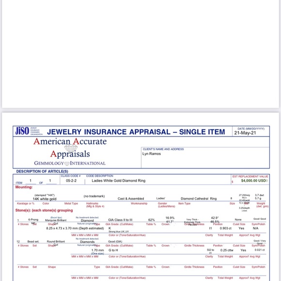 Marquis Diamond Ring - Picture 9 of 15